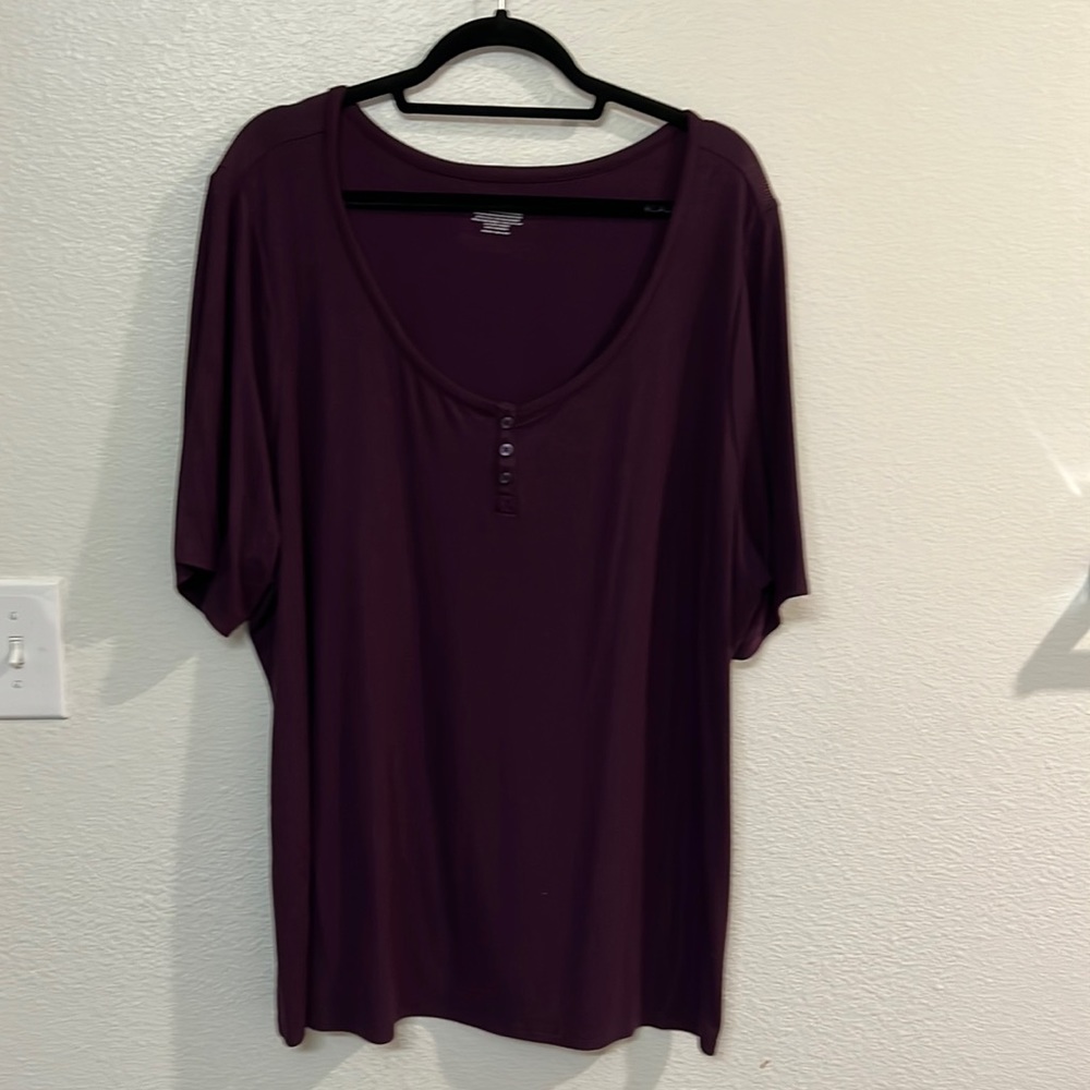 Lane Bryant Plum Henley 22/24